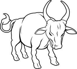 Stylised ox illustration