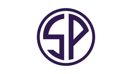 Letters SP Creative Name Initials Monogram Lettermark Minimal Modern Logo Design Template