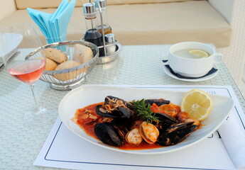 seafood on a plate