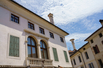 Historic buildings of Feltre, Veneto, Italy