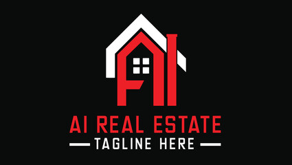 Monogram AI name Initials Lettermark Logo Design Template