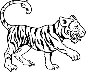 Fototapeta na wymiar Stylised tiger illustration