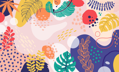 Color splash abstract background for design.Template banner and cover.	