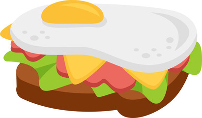 Sandwich with scrambled eggs Food icon