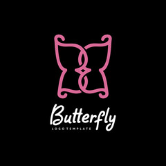 Monogram Letter B Butterfly Logo