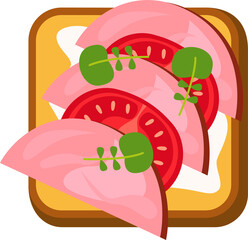 Sandwich with a ham Food icon