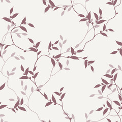 seamless pattern of branches and leaves