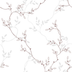 Fototapeta premium seamless pattern of branches and leaves