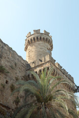 Tower at the Palace of the Grand Master of the Knights of Rhodes in Greece