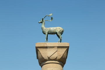 Rhodian Deer Statue in Rhodes, Greece