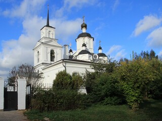 Fototapeta na wymiar The Church of St Demetrius of Thessaloniki in Ruza, Moscow oblast 
