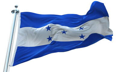 Fototapeta na wymiar Honduras flag on transparent background 4k
