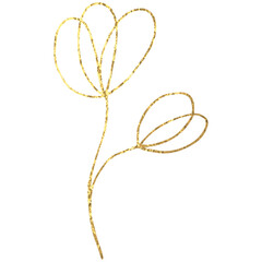 Doodle simple glitter flower. Illustration clipart PNG. Transparent background