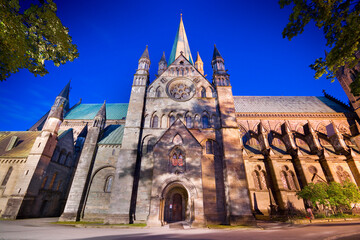 Fototapeta premium Nidaros Cathedral in Trondheim - one of the most important churches in Norway