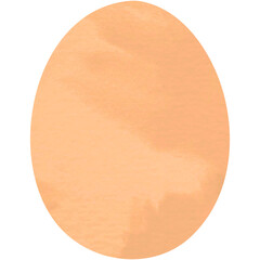 Brown watercolor Easter egg. Oval shape for design. Transparent PNG Clipart