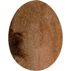 Brown watercolor Easter egg. Oval shape for design. Transparent PNG Clipart