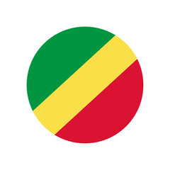Fototapeta premium Congo vector flag circle on white background