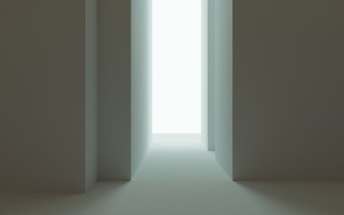door to the horizon 3d rendering