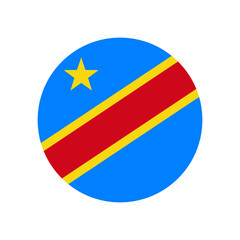 Democratic Republic of Congo vector flag circle