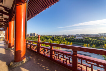 Naklejka premium chinese tradition building in Xi‘an