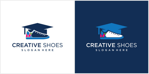 Shoes, Sneaker, boots Shoes Store Logo, Men's shoes vector sports style shoes Logo Template Design