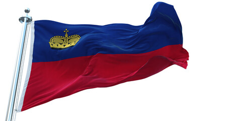 Liechtenstein flag on transparent background 4k