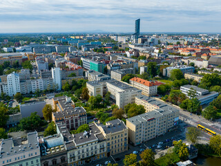 Wroclaw. Aerial View of Modern and Residential part of Wroclaw capital of Lower Silesia Province. Poland. Europe. 