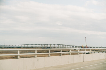 Naklejka premium bridge over the river