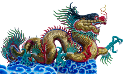 Dragon statue in Chinese style in Sawan Park (Public Park), Nakhon Sawan province, Thailand