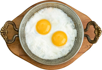 fried egg in a frying pan