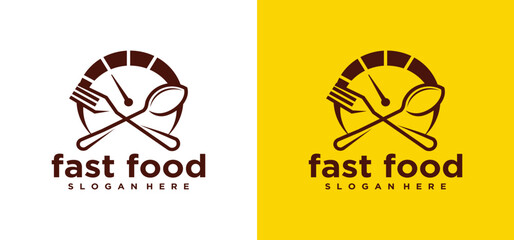 fast food logo for steak house and restaurant food chef logo design Vector Design
