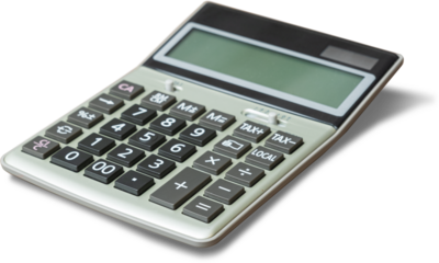 calculator isolated on white