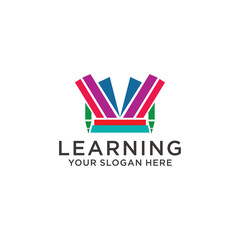 Learning logo icon vector image