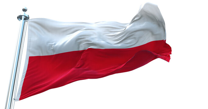  Poland flag on transparent background 4k