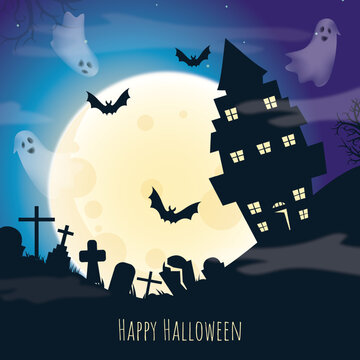 scary picture. Vector signs, Halloween, symbols for the holiday..