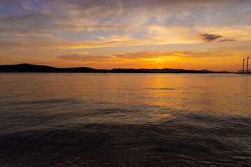 Sunset on the Adriatic Sea near Krk Island, Croatia