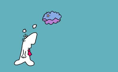 Blue Sky Thinking -  fun illustration with no type.