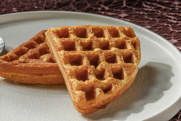 waffles on a plate