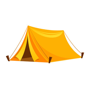 Camping Tent Flat Vector Illustration Logo Icon Clipart