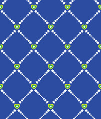 Abstract Hearts Stars Diamond Chain Style Seamless Vector Pattern Perfect for Allover Lingerie Print or Wrapping Paper Trendy Fashion Colors Simple Elegant Design