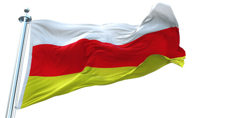 South Ossetia flag on transparent background 4k