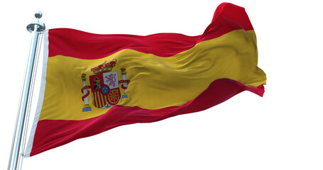 Fototapeta na wymiar Spain. flag on transparent background 4k