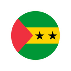 Sao Tome vector flag circle on white background