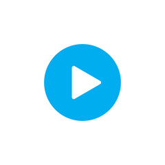 Blue play button icon transparent png