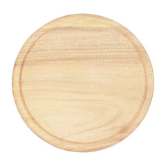 Round chopping board. Isolated on white background