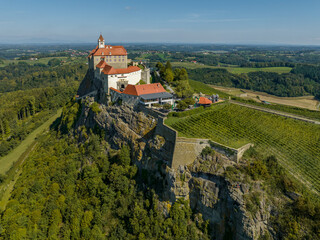 Austria - The Riegersburg castle surrounded by a beautiful landscape Located in the region of...