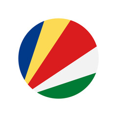 Seychelles vector flag circle on white background