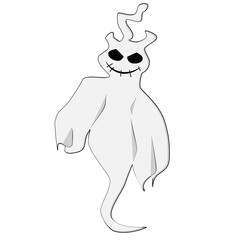 Halloween ghosts come out of their homes