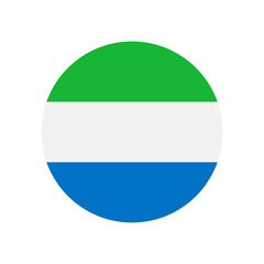 Sierra Leone vector flag circle white background