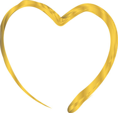 Gold heart frame